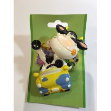 3D Cow in Car Magnet
