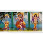 Large  28cm by 13.5cm Sticker  of   Krishna, Radha Krishna , Lord Caitanya