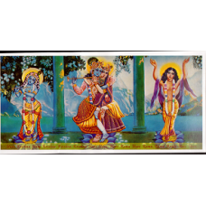 Large  28cm by 13.5cm Sticker  of   Krishna, Radha Krishna , Lord Caitanya